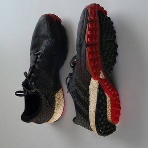 Men's adidas adipower s boost 3 golf shoes in onix/scarlet - 9.5